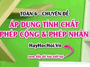 Áp dụng các tính chất của phép cộng và phép nhân để tính nhanh Toán 6